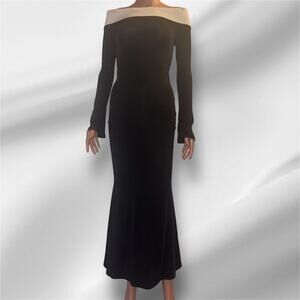 SHEIN XS (2) Black/White Off-Shoulder Dress